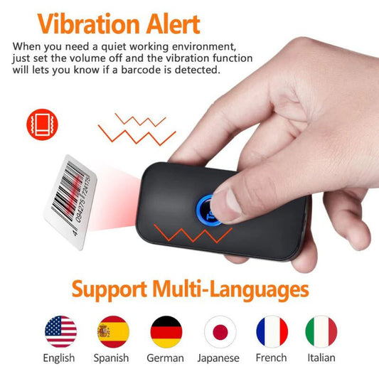Tera 5200C Mini Lézeres 1D Bluetooth Vonalkódolvasó – Vezeték Nélküli, USB és 2.4G Kapcsolat, Nagy Hatótáv és Tárhely - Maxihome