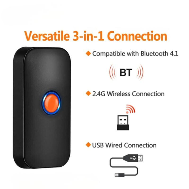 Tera 1100 Hordozható Vonalkódolvasó – 1D/2D, QR-Kód, USB, Bluetooth, Vezeték Nélküli - Maxihome