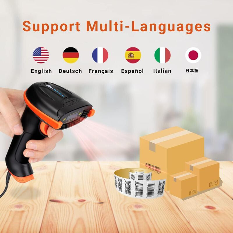 Tera L5100Y-Z USB Lézeres 1D Vonalkódolvasó Állvánnyal – IP65 Por-, Ütés- és Vízálló - Maxihome