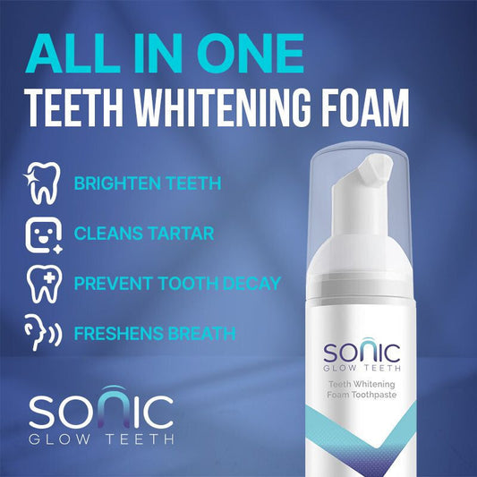 SonicGlow Fogfehérítő Hab – Fluoridmentes, Érzékeny Fogakra - Maxihome
