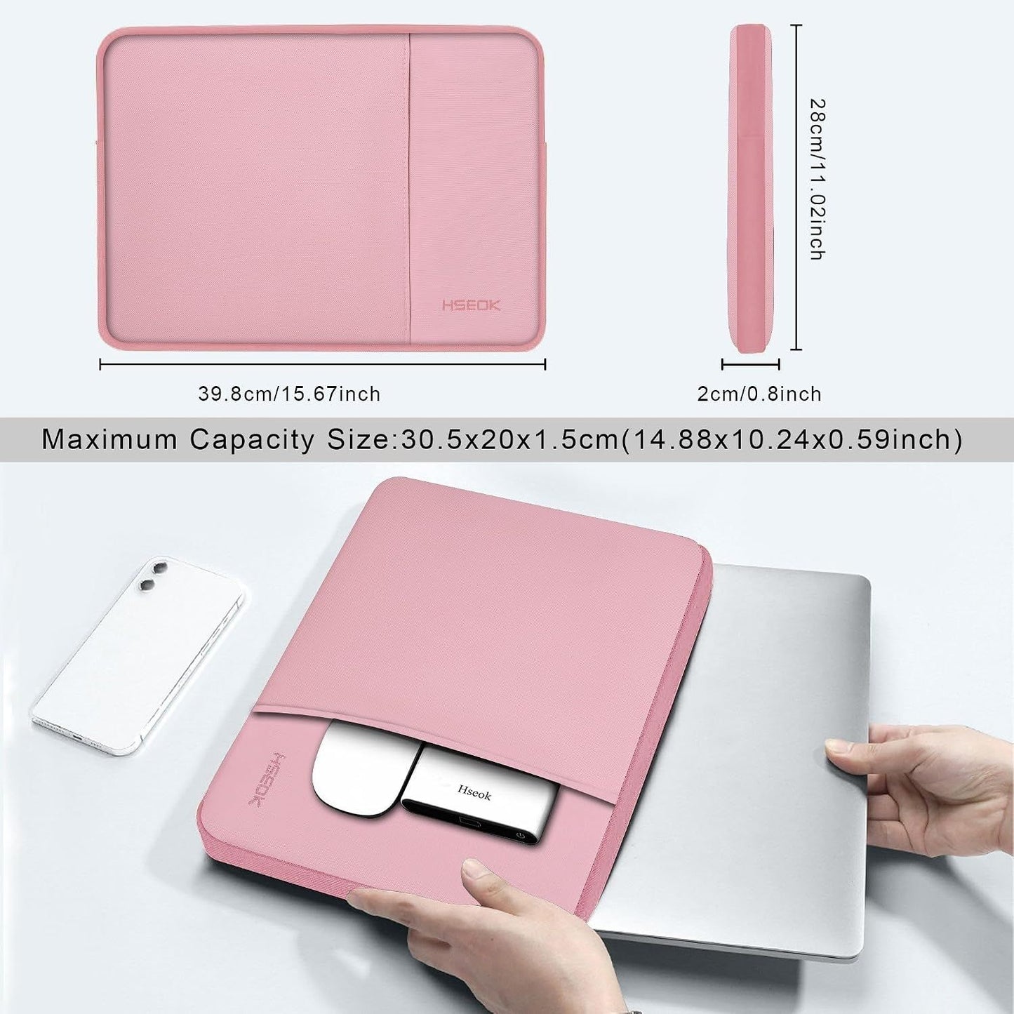 Hseok Laptop Táska (Rózsaszín)