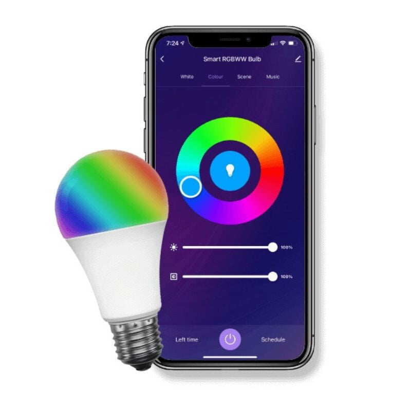 Gosund WB4 RGB okos izzó E27 mellett okostelefon a színválasztó alkalmazással