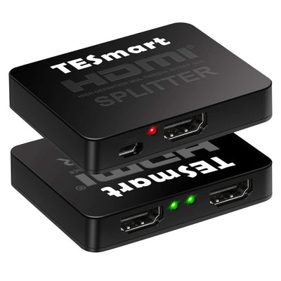 TESmart 1x2 HDMI Splitter - 4K@30Hz HDMI Elosztó Két Kijelzőhöz, TV és Konzol Kompatibilis - Maxihome