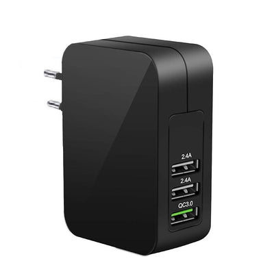 Amoner USB Hálózati Gyorstöltő Adapter – 3 USB Portos Telefon Töltő - Maxihome