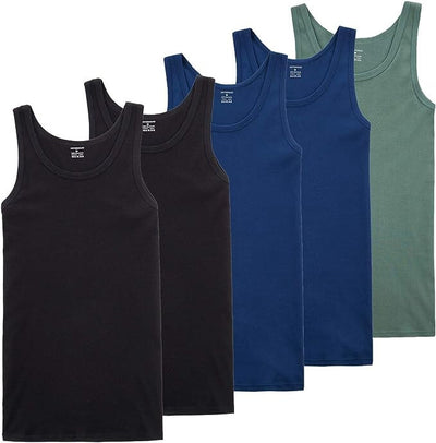 YouShow Férfi Sport Atléta, Trikó Szett S-es 5 db-os (Fekete-Kék-Oliva) - Maxihome