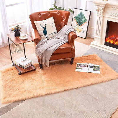 Topspitgo Műszőrme Szőnyeg – Karamellbarna, 60x90 cm, Puha Dekor Szőnyeg Hálószobába vagy Nappaliba - Maxihome