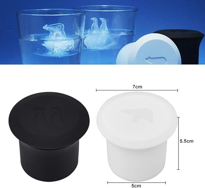 DECARETA Szilikon Jégkocka Forma Szett Fedővel – 4 db, Figurás és BPA-mentes - Maxihome