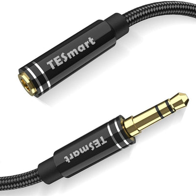 TESmart 3,5 mm Jack Audio Hosszabbító Kábel – Fejhallgatóhoz, 1,82 m, Fekete - Maxihome