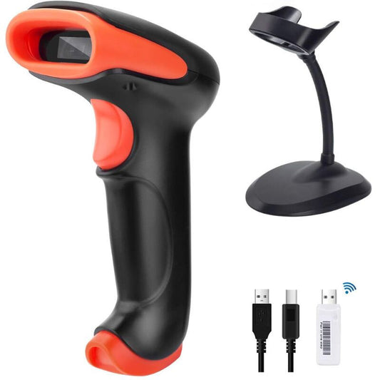 Tera 2D/1D Vonalkódolvasó Állvánnyal - Vezetékes és Vezeték Nélküli, USB Csatlakozás, Gyors Beolvasás - Maxihome