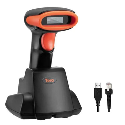 Tera D6100 Vezeték Nélküli Vonalkódolvasó 2,4 GHz, 1D 2D QR Kód Szkenner Töltőállomással - Maxihome
