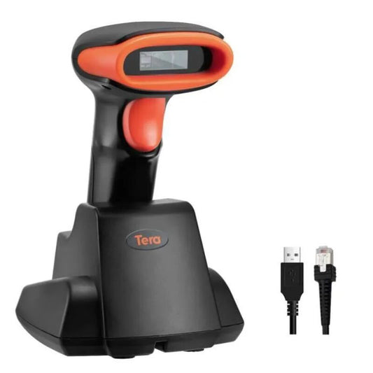 Tera D6100 Vezeték Nélküli Vonalkódolvasó 2,4 GHz, 1D 2D QR Kód Szkenner Töltőállomással - Maxihome