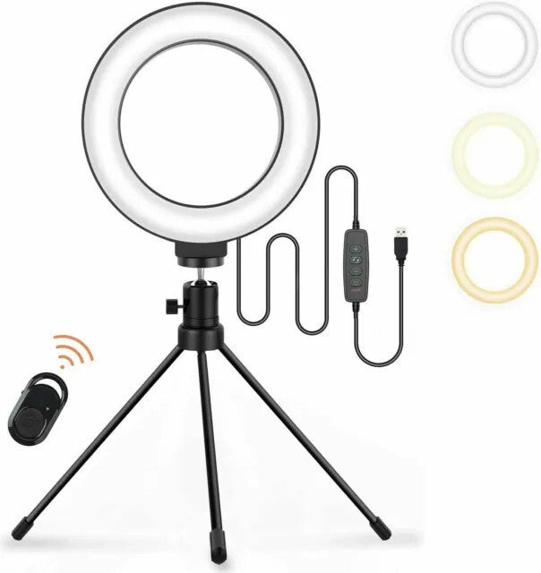 Jeemak PC50 Körfény Szett – LED Selfie Lámpa Állvánnyal és Telefontartóval - Maxihome