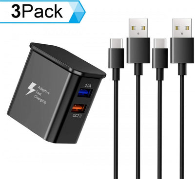 Amoner 25W Gyorstöltő Adapter Szett - 2 db USB-C Kábellel (1.2 m) - Maxihome