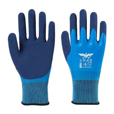 Kék Latex Bevonatú Poliészter Szerelőkesztyű - 2 pár, Csúszásmentes, Vágásálló - Maxihome