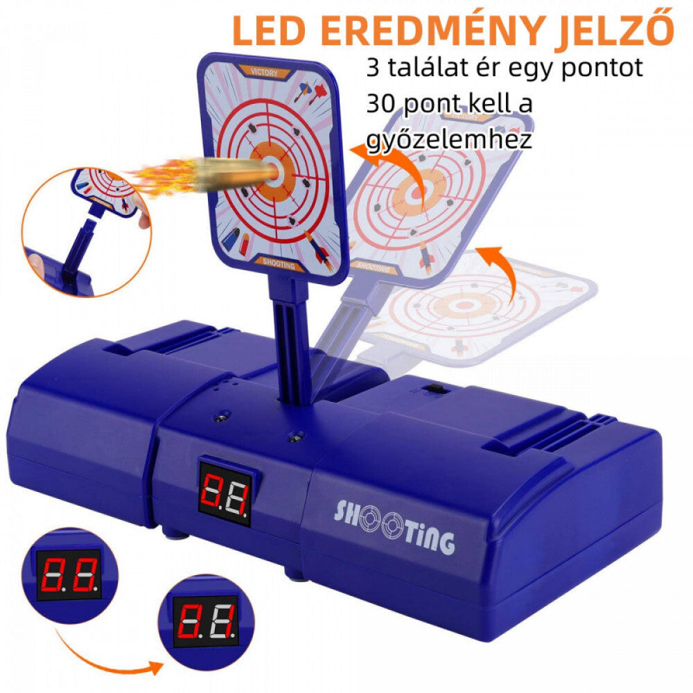 Shooting elektronikus céltábla LED eredményjelzője találatszámlálás közben