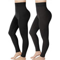 Emooqi Női Magas Derekú Jóganadrág – Fitness Leggings 2 db-os Csomag, S/M