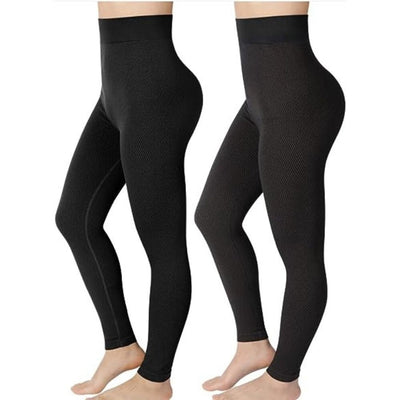 Emooqi Női Magas Derekú Jóganadrág – Fitness Leggings 2 db-os Csomag, S/M - Maxihome