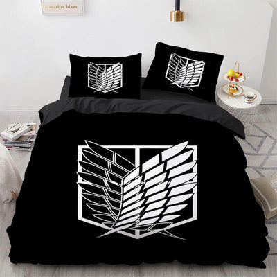 Shingeki no Kyojin Anime Ágyneműhuzat 135x200 cm – Attack on Titan Paplanhuzat - Maxihome