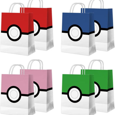Azyre Pokémon Labda Mintás Szülinapi Ajándéktáska Szett – 16 db Party Táska - Maxihome