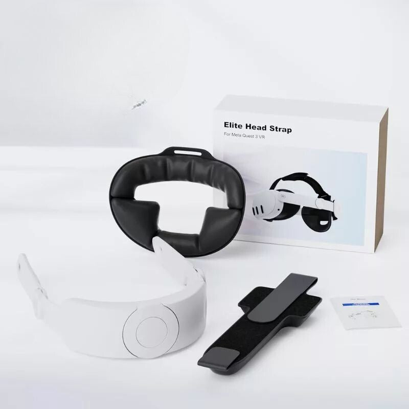 Kiwi Design Comfort VR fejpánt csomagolása és tartozékai fehér-fekete kivitelben