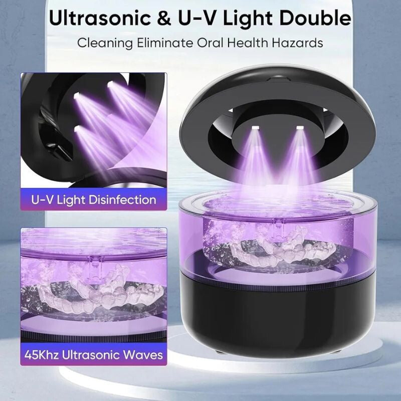 Ultrahangos Tisztító Gép UV Fertőtlenítéssel – Ékszer, Fogsor és Fogászati Eszközökhöz - Maxihome