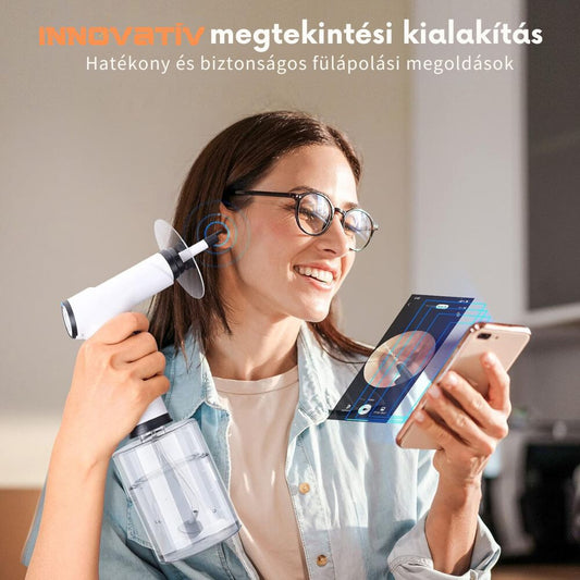 Elektromos Fültisztító Készlet Kamerával És LED Világítással - 4 Fokozatú Fülzsír Eltávolító - Maxihome