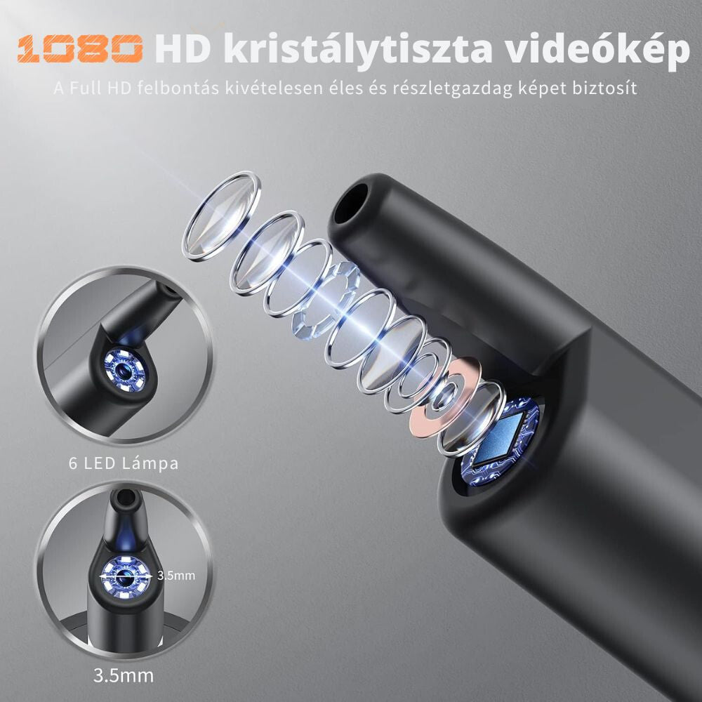 Elektromos Fültisztító Készlet Kamerával És LED Világítással - 4 Fokozatú Fülzsír Eltávolító - Maxihome
