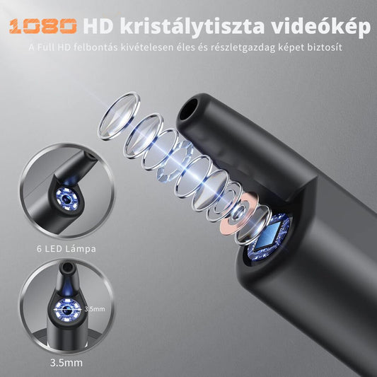 Elektromos Fültisztító Készlet Kamerával És LED Világítással - 4 Fokozatú Fülzsír Eltávolító - Maxihome