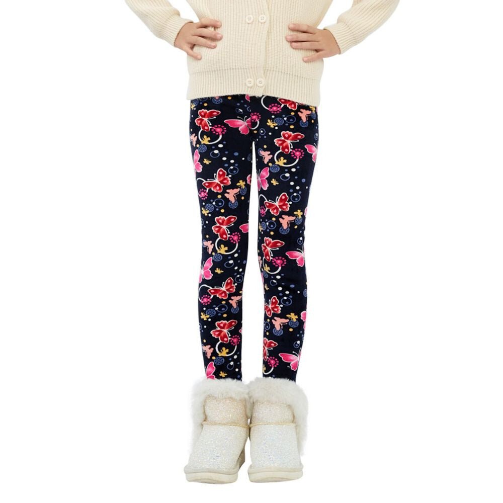 Adorel Téli Polár Gyermek Leggings Szett (2 db) – Pillangó és Szívecske Mintával