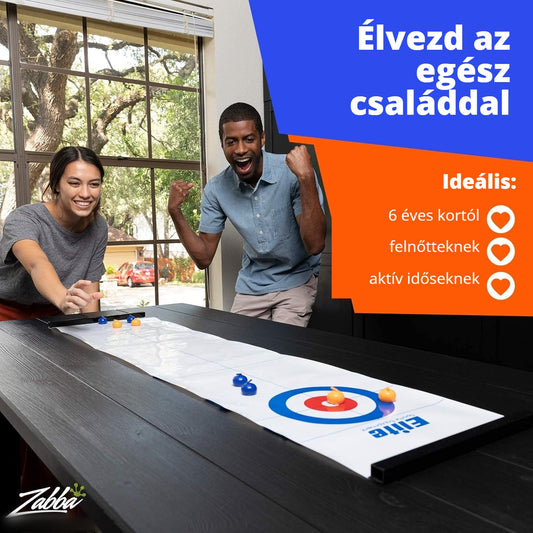 Asztali curling az egész családnak – 6 éves kortól, felnőtteknek és időseknek
