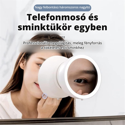 Automata habszappan-adagoló nagyítós sminktükörrel