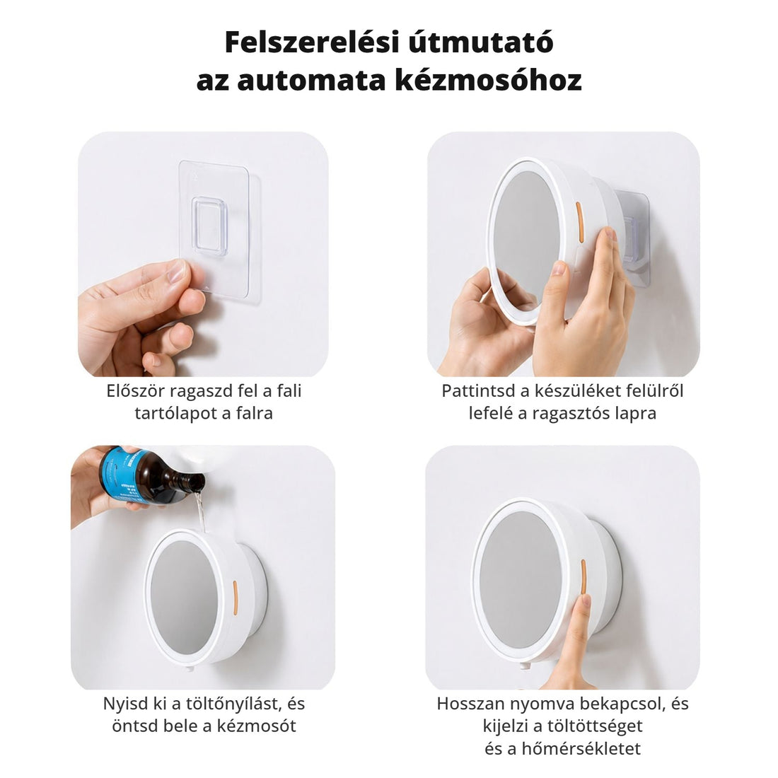 Automata szappanadagoló felszerelési útmutató