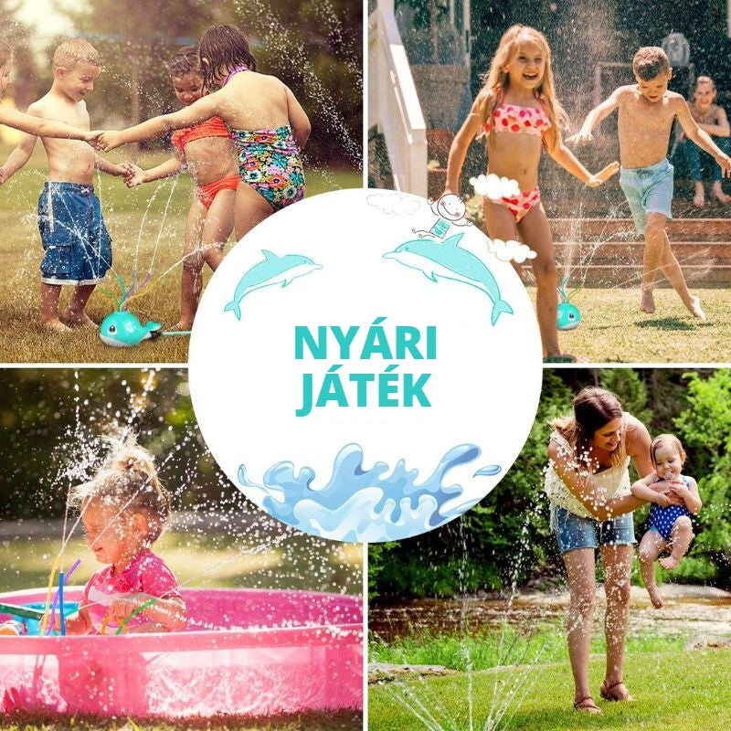 Bálnás vízspriccelő kerti játék gyerekeknek – nyári játék