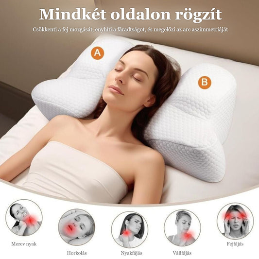 Benazcap memóriahabos párna mindkét oldalon rögzít – nyak- és vállfájás ellen