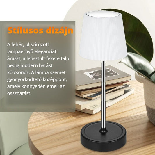 Bgprider LED éjjeli lámpa – stílusos dizájn, pliszírozott ernyő