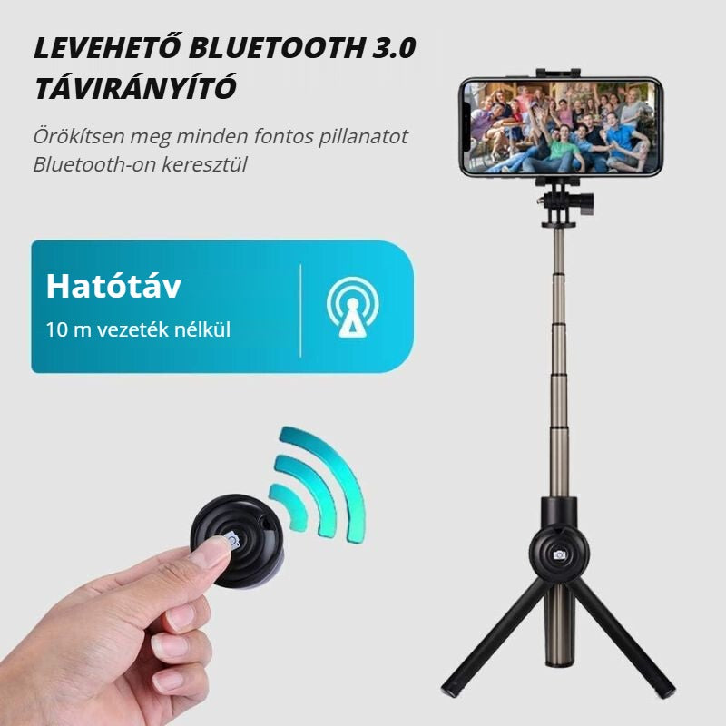 Bluetooth szelfibot levehető távirányítóval – 10 m hatótáv