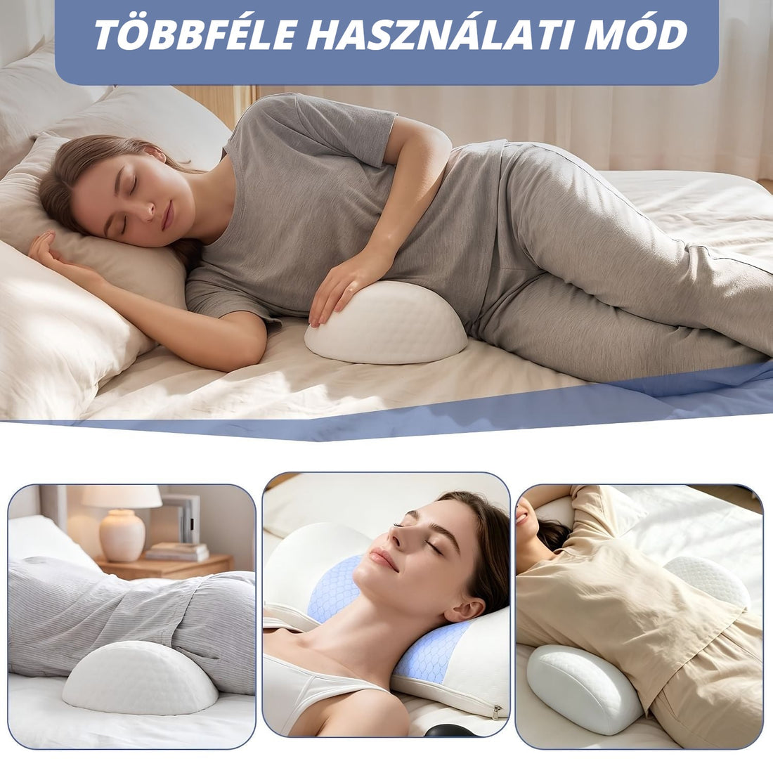 Blux deréktámasz párna – többféle használati mód