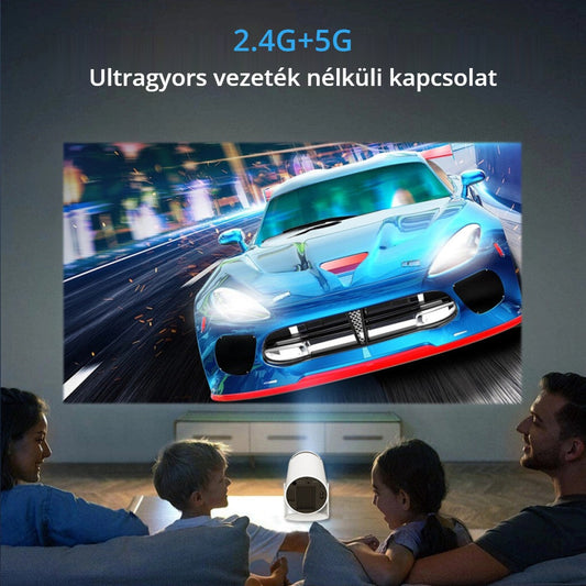 BLux hordozható mini projektor – 2.4G+5G ultragyors Wi-Fi