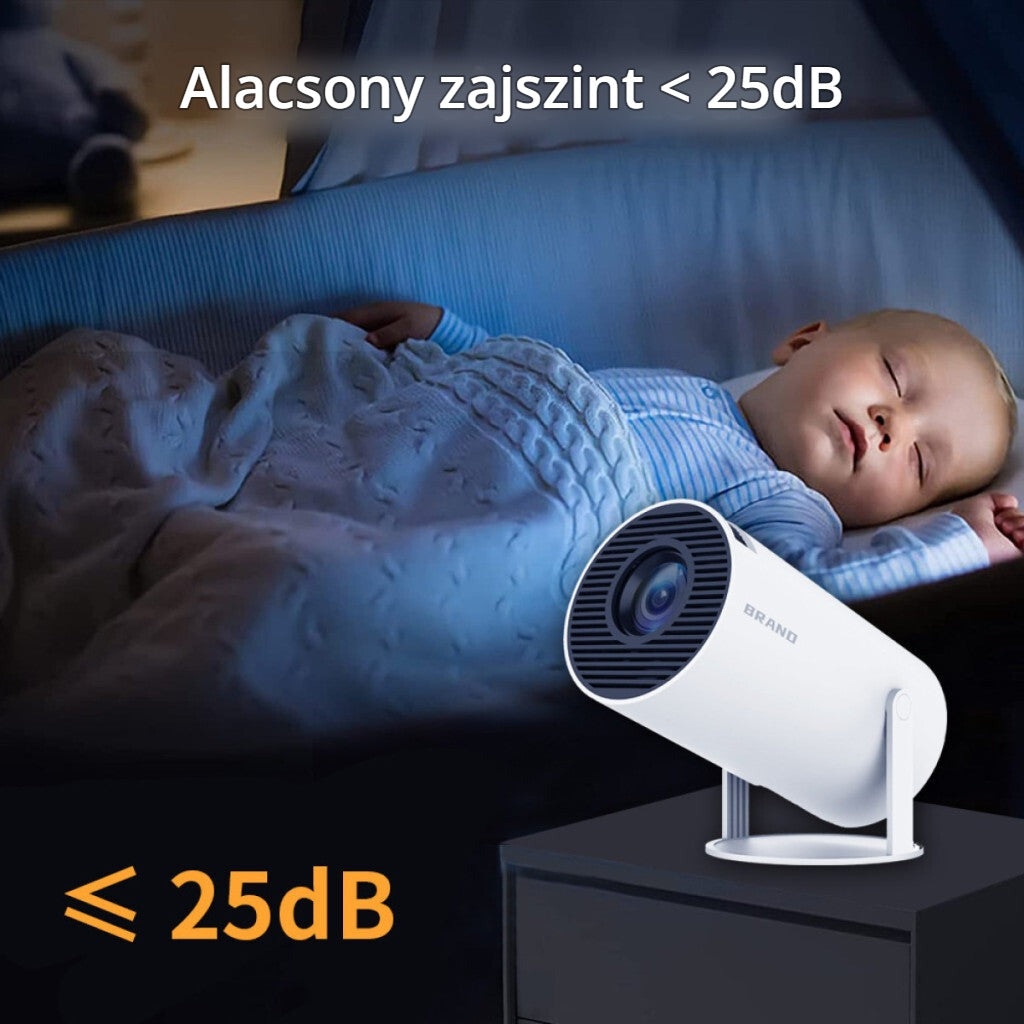 BLux mini projektor – alacsony zajszint, 25 dB alatt
