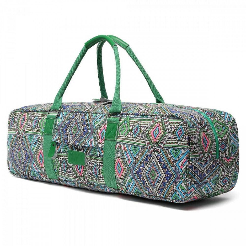 BOENCE Bohém Jógatáska Zöld - Cipzáras Táska Jóga Felszereléshez