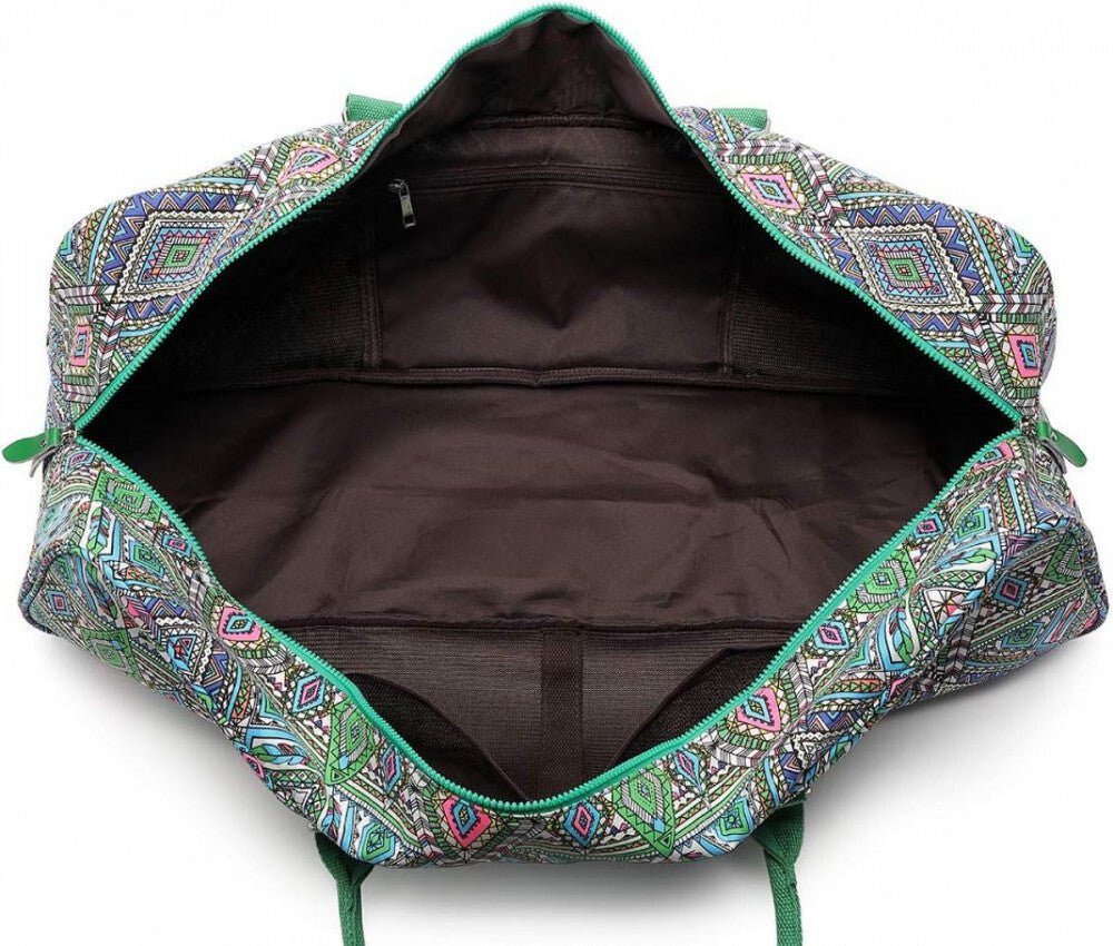 BOENCE Bohém Jógatáska Zöld - Cipzáras Táska Jóga Felszereléshez