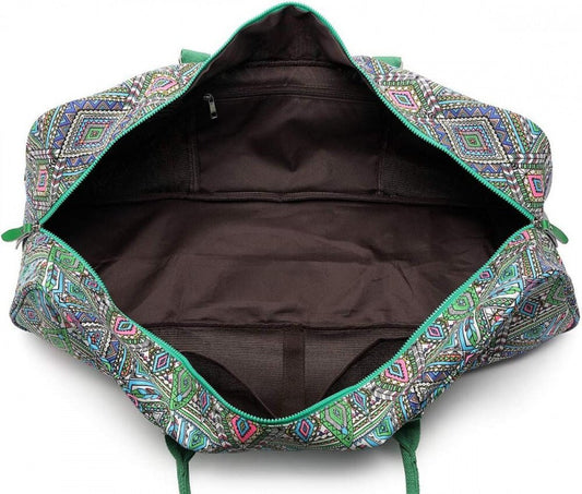 BOENCE Bohém Jógatáska Zöld - Cipzáras Táska Jóga Felszereléshez