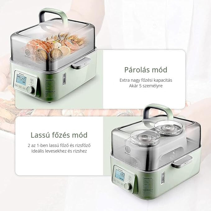 Buydeem ételpároló párolás és lassú főzés móddal – akár 5 személyre