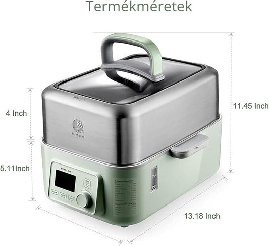 Buydeem G564 elektromos ételpároló termékméretei