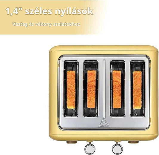 Buydeem DT640E kenyérpirító – 1,4" széles nyílások