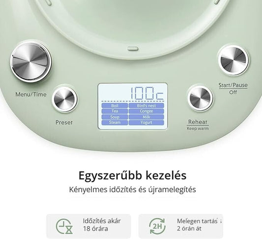 Buydeem vízforraló egyszerű kezeléssel, időzítéssel és melegen tartással