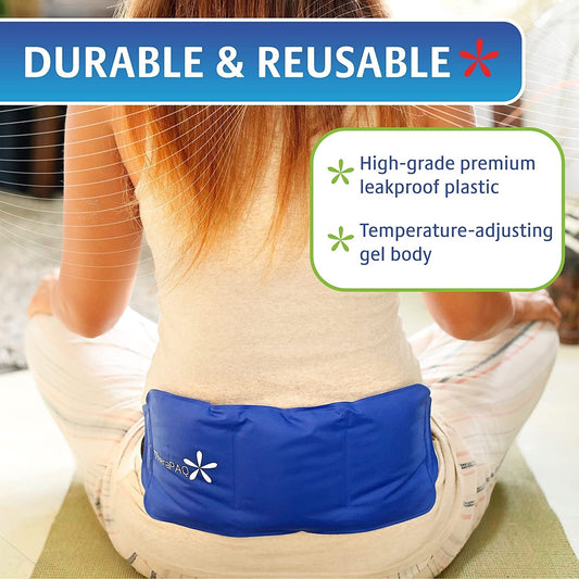 Kompakt Hideg-Meleg Gélpárna Beépített Pánttal – Újrahasználható Hűtő-Fűtő Tasak, Rugalmas Tépőzáras Rögzítéssel, Célzott Fájdalomcsillapításra