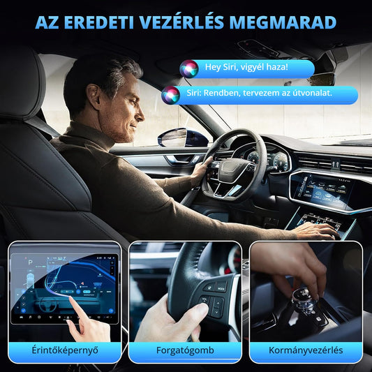 CarPlay adapter – az eredeti érintőképernyős és kormányvezérlés megmarad