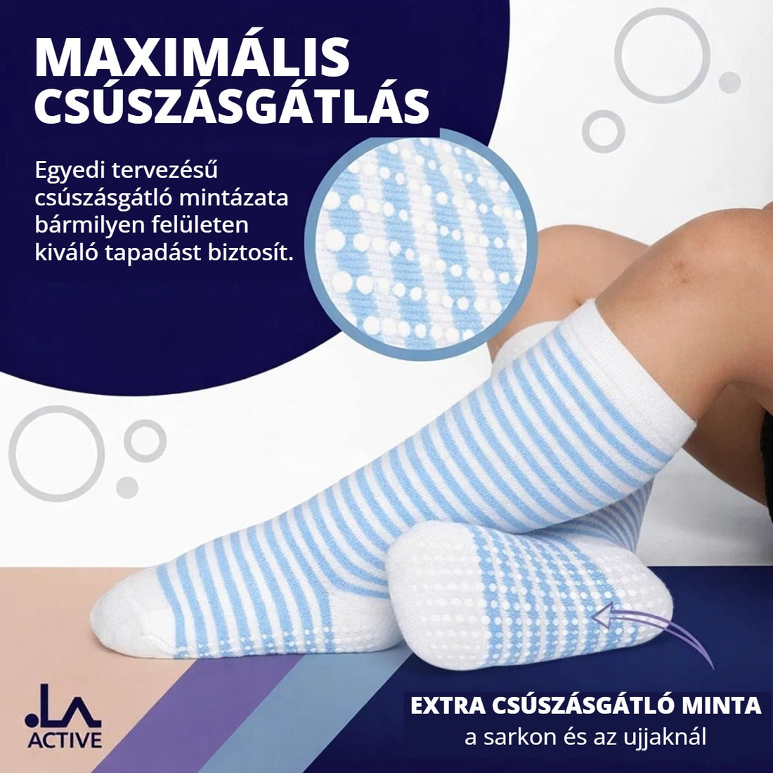 Csúszásgátló baba és gyerek térdzokni – maximális csúszásgátlás