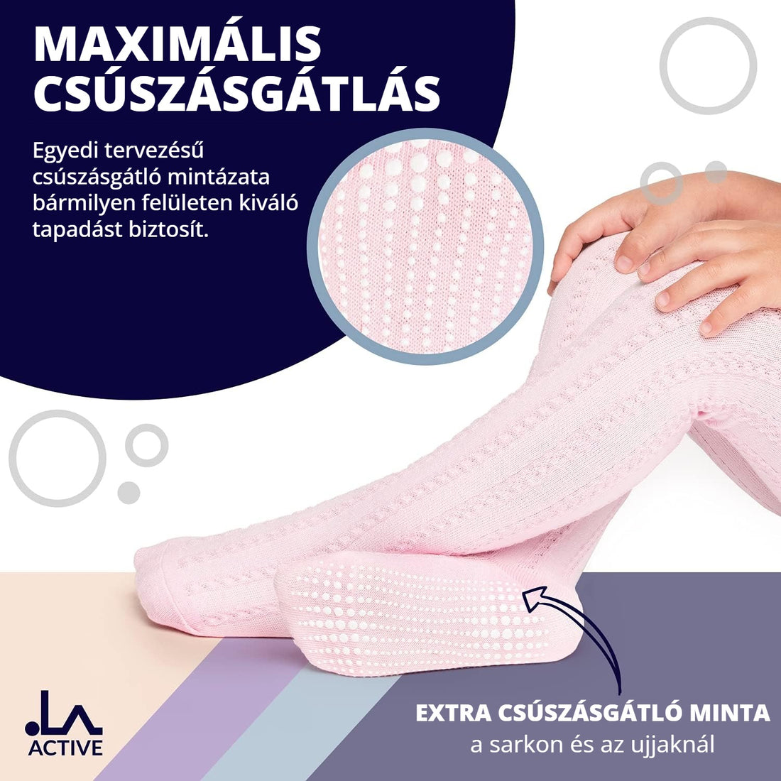 Csúszásgátlós kötött gyerek harisnya – maximális csúszásgátlás